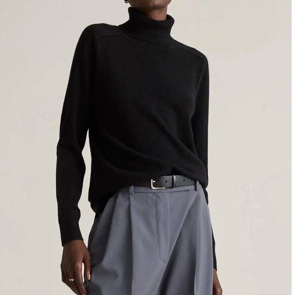 EUC Quince Women’s Small Mongolian Cashmere Turtleneck Top Blouse Sweater 3509 - Picture 1 of 9